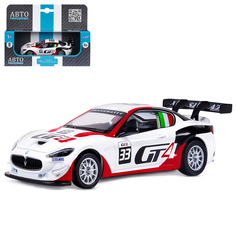 Машинка металлическая ТМ Автопанорама 1:43 maserati Gran Turismo MC GT4 белый JB1251216