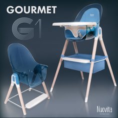 Стульчик для кормления 2 в 1 Nuovita Gourmet G1 Standart (Blu/Голубой)