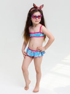 Купальник раздельный детский для девочек КотМарКот 92418 голубой размер 104