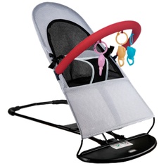 Балансирующий шезлонг Solmax для новорождённых кресло-качалка с игровой дугой SM90027
