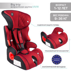 Автокресло Amarobaby Big trip, группа I/II/III, красный/чёрный