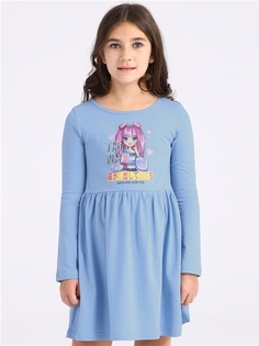 Платье детское Апрель 1ДПД4017001, голубой, 134