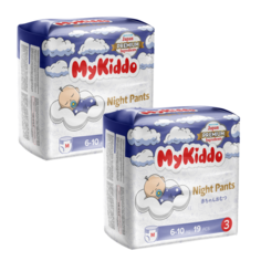 Подгузники-трусики для детей MyKiddo Night M 38 шт. 2 уп. x 19 шт.