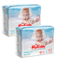 Подгузники-трусики для детей MyKiddo Premium XL (12-20 кг) 68 шт. 2 уп. x 34 шт.