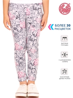 Леггинсы детские Апрель 1ДРЛ1982804н, зверушки на светло-сером, 98