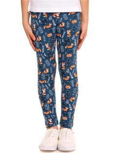 Леггинсы детские Апрель 1ДРЛ3848001н, лисички на морской волне, 116