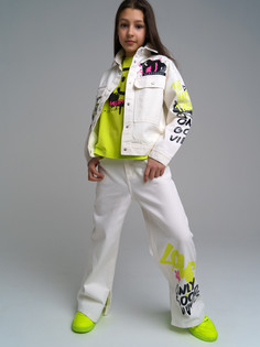 Куртка джинсовая детская PlayToday 12321159, белый, 140