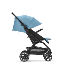 Коляска прогулочная Cybex Eezy S+ 2, рама Black, Beach Blue с дождевиком и бампером
