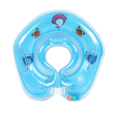 Надувной круг для купания на шею для новорожденного, голубой No Brand