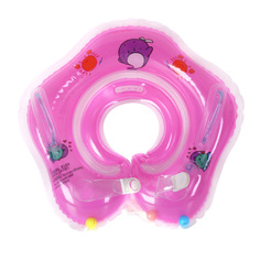 Надувной круг для купания на шею для новорожденного, розовый No Brand