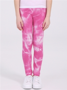 Леггинсы детские Апрель 1ДРЛ3848001н, тай-дай на фуксии, 116