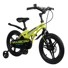 Детский Двухколесный Велосипед MAXISCOO Cosmic Deluxe 16 Желтый, Литые Диски 2023