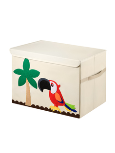 Тканевый ящик для игрушек с крышкой Kids Zone Складной контейнер для хранения, попугай
