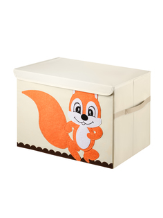 Тканевый ящик для игрушек с крышкой Kids Zone Складной контейнер для хранения, белочка