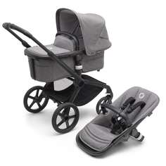 Детская коляска 2 в 1 Bugaboo Fox5 на шасси Black Grey Grey Melange.