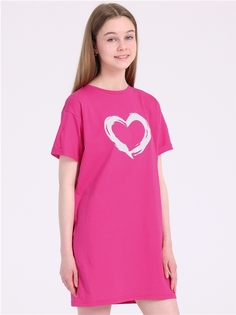 Платье детское Апрель 1ДПК4284001, ярко-розовый12 Сердце кистью, 158