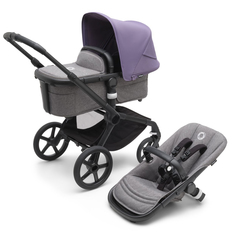 Детская коляска 2 в 1 Bugaboo Fox5 на шасси Black Grey Astro purple