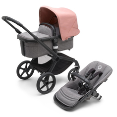 Детская коляска 2 в 1 Bugaboo Fox5 на шасси Black Grey Morning pink