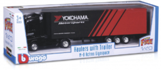 Машинка коллекционная металлическая Bburago 18-31480 143 STREET Fire-Haulers with Trailer