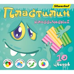 Пластилин Silwerhof Монстрики 10 цветов
