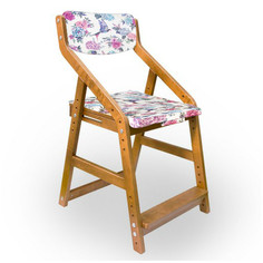Стул растущий Робин Wood (Вуд) с чехлом, Шимо темный/Колибри