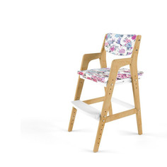 Детский растущий стул Робин WOOD Вуди Комбо-Белый с чехлом Колибри