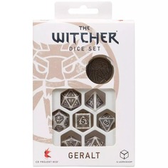 Набор кубиков для игры Q-Workshop The Witcher Dice Set Geralt – The White Wolf, 7 шт.