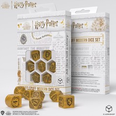 Набор кубиков для игр Q-Workshop Harry Potter - Hufflepuff Modern Dice Set Yellow