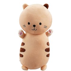 Мягкая игрушка «Котик на спине», рыжий, 32 см No Brand