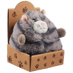 Котик-толстяк серый в крафт коробке No Brand