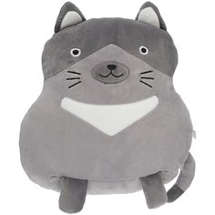 Мягкая игрушка Кот с пятнышком (серый) (40 см) No Brand