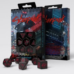 Набор кубиков для игр Q-Workshop Cyberpunk Red Dice Set: Blood over Chrome