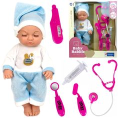 Кукла реалистичная Zhorya Baby Pro, пупс с аксессуарами, 30 см, с набор доктора