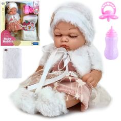 Кукла реалистичная Zhorya Baby Pro, пупс с аксессуарами, 25см