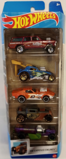 Набор из 5-ти машинок Hot Wheels Exposed Engines HFV90_01806