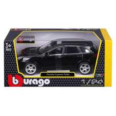 Машинка металлическая 1:24 Bburago PORSCHE CAYENNE TURBO BLACK 18-21056