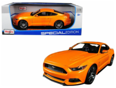 Машинка металлическая Maisto 1:18 2015 Ford Mustang (оранжевый) 31197