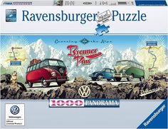 Пазл Ravensburger 1000 Панорама. Через Альпы на Volkswagen, арт.15102