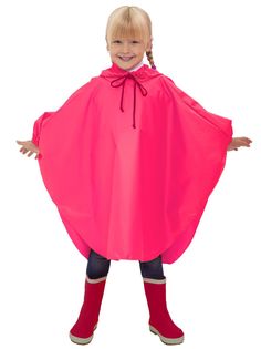 Дождевик детский Вестифика Реглан, розовый люминесцентный, 116