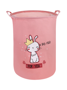 Корзина для хранени игрушек Наша игрушка, розовая, 803546