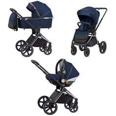 Коляска 3 в 1 Carrello Ultimo CRL-6512 Arctic Blue CHROME