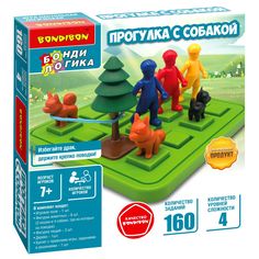 Игра настольная логическая БондиЛогика Bondibon ПРОГУЛКА С СОБАКОЙ / ВВ6113
