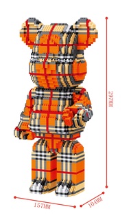 Конструктор 3D из миниблоков Balody LP BearBrick Fashion Мишка 3349 элементов - BA200585