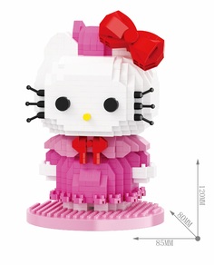 Конструктор 3D из миниблоков Balody LP Hello Kitty Котенок в платье 760 эл BA210549