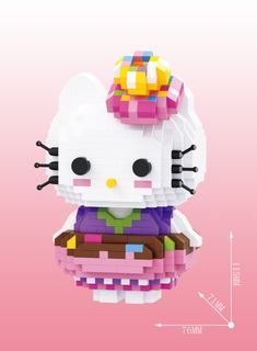 Конструктор 3D из миниблоков Balody LP Hello Kitty Котенок на пляже 757 эл BA210571