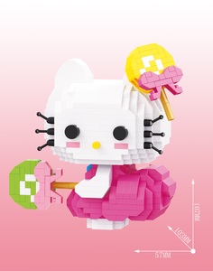 Конструктор 3D из миниблоков Balody LP Hello Kitty Котенок на празднике 720 эл BA210574