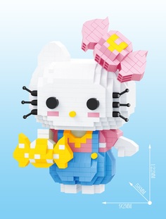 Конструктор 3D из миниблоков Balody LP Hello Kitty Котенок с бантиком 738 эл BA210575