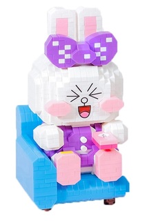 Конструктор 3D из миниблоков Balody LP Kawaii зайка на диване 1104 элементов - BA210623