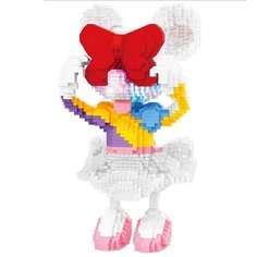 Конструктор 3D из миниблоков Balody LP Минни Маус стесняшка с бантиком 2192 эл BA210657