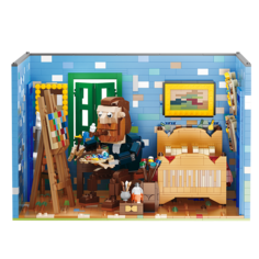 Конструктор 3D из миниблоков Balody NB Комната Ван Гога 2643 элементов - BA200616